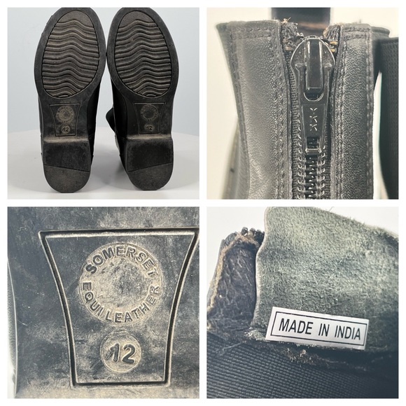 Somerset Boots Paddock English Riding Kids Equestrian Black Faux Leather 12 - Picture 14 of 15